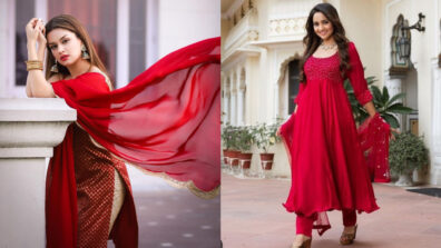 Fan Battle: Avneet Kaur Vs Ashi Singh: Who Makes Fans Lovestruck In Red Salwar Suit?