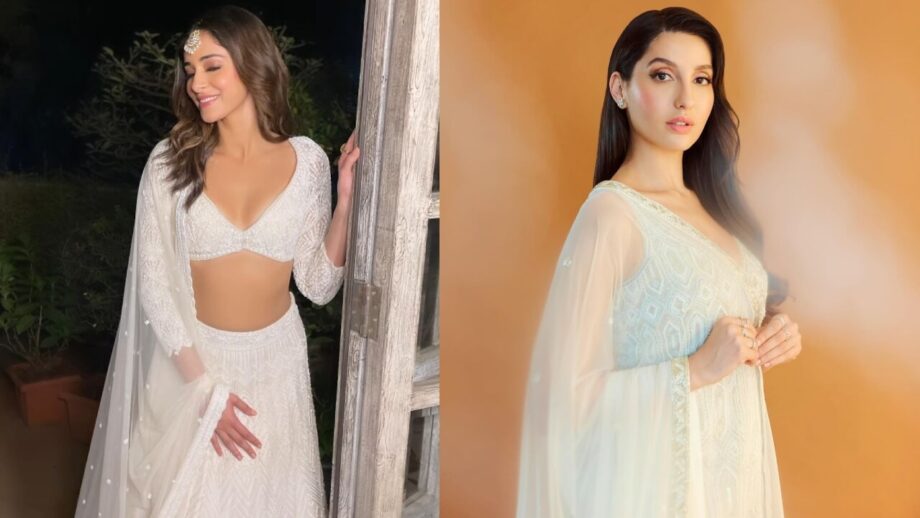 Fashion Face-Off: Ananya Panday Or Nora Fatehi, Who Looks Better In Ethnic White Outfit? 760147