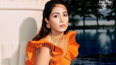 Hina Khan enraptures with glam in tangerine monokini