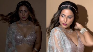 Hot Video: Hina Khan burns hearts in shimmery silver lehenga, see backless moment