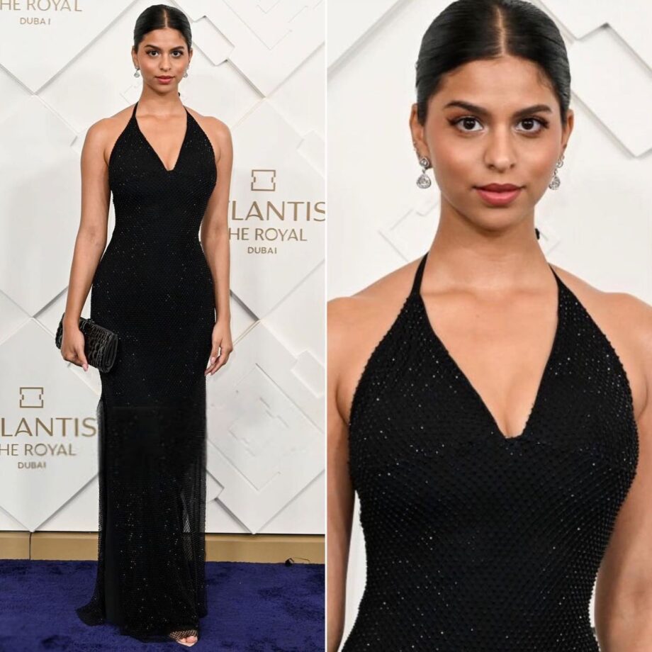 Hotness Alert: Suhana Khan Oozes In Halter-Neck Black Bodycon Gown At Kendall Jenner's Event 761378