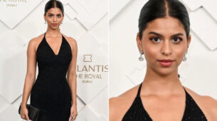 Hotness Alert: Suhana Khan Oozes In Halter-Neck Black Bodycon Gown At Kendall Jenner’s Event