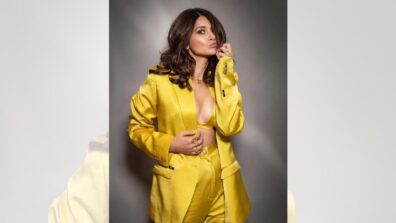 In Pic: Jennifer Winget is all about sunflower vibes in golden shimmery coat pant