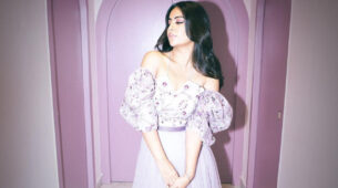 In Pics: Avika Gor Looks Magnificent In Strapless Purple Floral Midi Dress