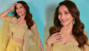 In Pics: Madhuri Dixit Looks Captivating In Yellow Chikankari Work Georgette Skirt Suit set