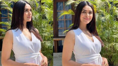 In Pics: Mrunal Thakur Looks Undeniably Gorgeous In White Sleeveless Outfit