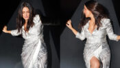 In Pics: Neha Dhupia’s Jaw-Dropping Look In Silver Frill Side-Slit Dress