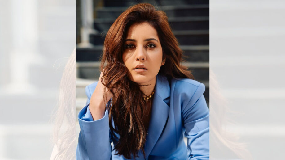 In Pics: Raashii Khanna Nails Dressing Power In Sky Blue Blazer Outfit 761407
