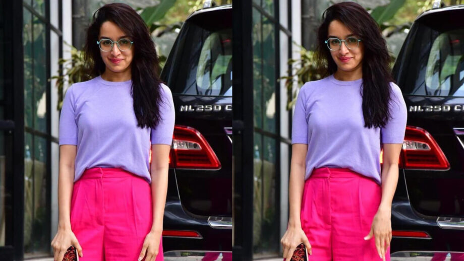 In Pics: Shraddha Kapoor Gets Papped In Lilac Coloured T-shirts And Pink Pants 757553