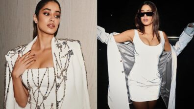 Janhvi Kapoor Looks Classy In White Dress And Jacket; See Photos