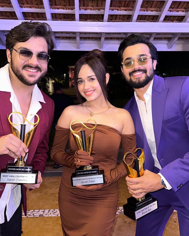 Jannat Zubair Rahmani's 'three muskeeters' moment with Bhuvan Bam and Ashish Chanchlani 759088