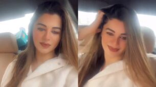 Kainaat Arora Vibing In the Car, Surfing The City In White Outfit, See Video