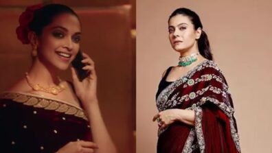 Kajol To Deepika Padukone Embracing The Shiny Velvet Sarees