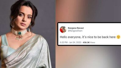 Kangana Ranaut returns to Twitter after 2 years