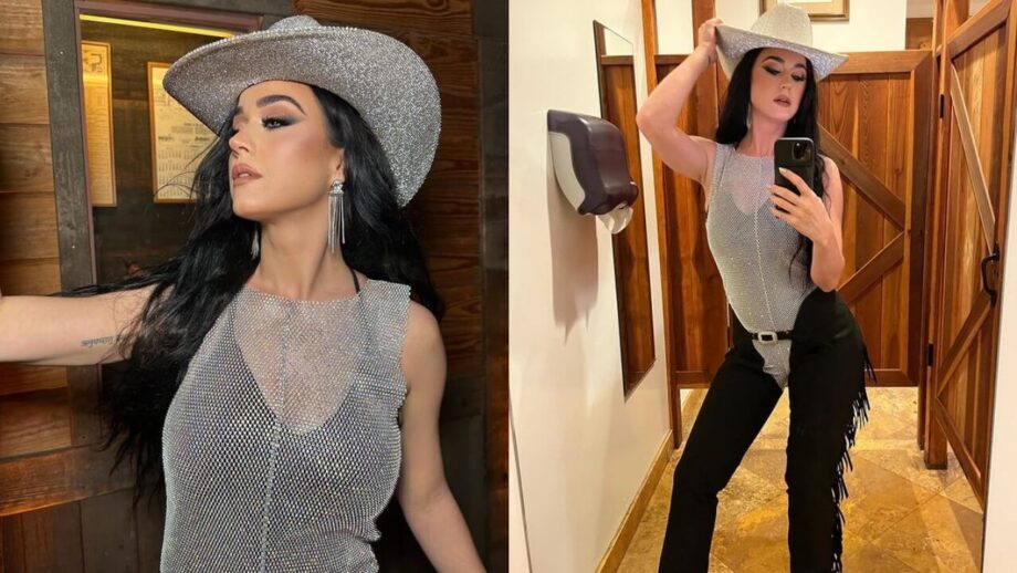 Katy Perry is the new age cowgirl in this ultra-sass sequinned outfit 756351