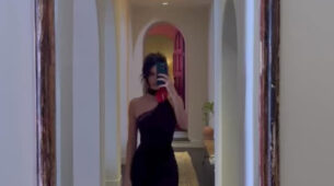 Kendall Jenner is glam personified in one-shoulder black bodycon