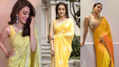 Kiara Advani, Hansika Motwani, And Trisha Krishnan’s ‘Ethnic Beauty’ In Yellow Hue Regal Sarees