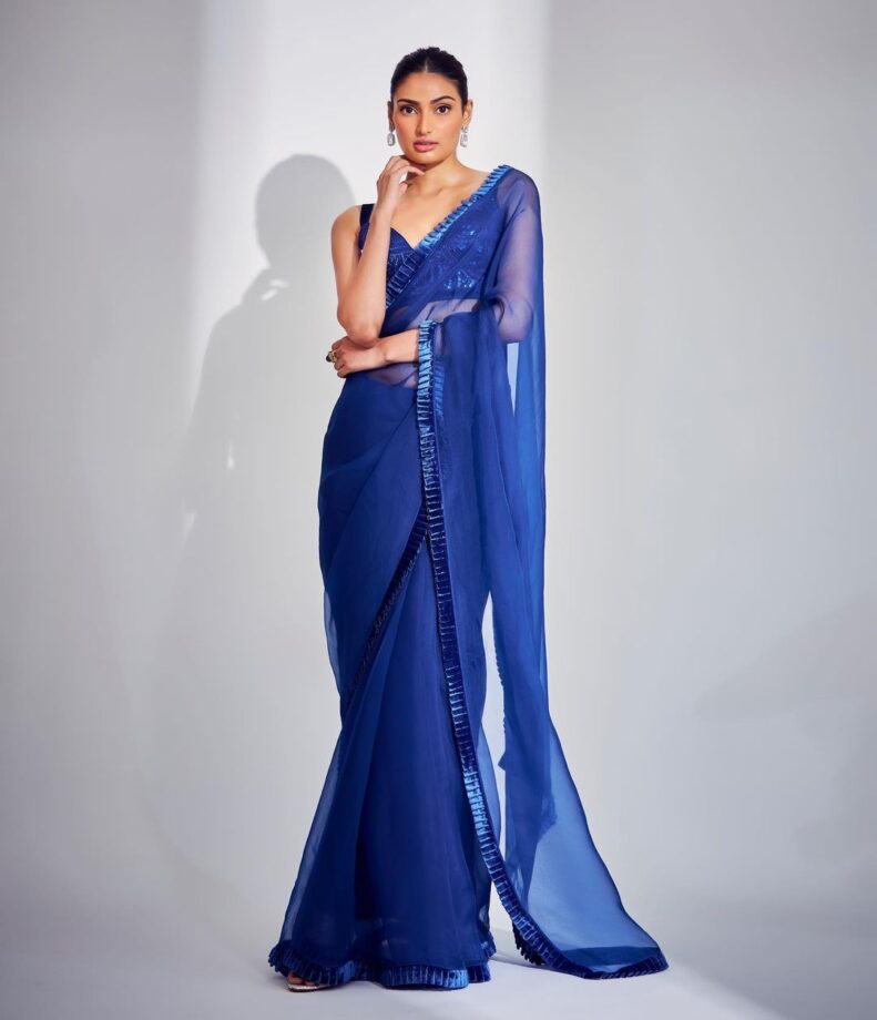 Kriti Sanon Or Athiya Shetty: Whose Blue Hue Chiffon Saree Is A Perfect Filmy Vibe? 755706