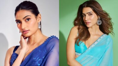 Kriti Sanon Or Athiya Shetty: Whose Blue Hue Chiffon Saree Is A Perfect Filmy Vibe?