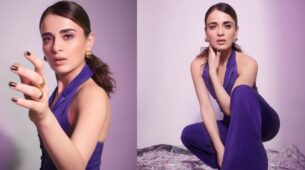 Kuttey Promotions: Radhika Madan keeps it bossy in lavender waistcoat set