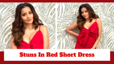 Monalisa Feels Red-Iculous In Her Cute Bodycon Short Dress; Check Here