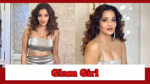 Monalisa Shows Us What ‘Glamour’ Is In This Metallic Mini Skirt And Crop Top