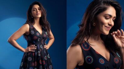 Mrunal Thakur Makes Heads Turn In Black Sleeveless Midi Dress