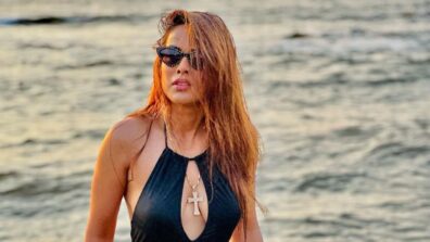 Nia Sharma’s invokes fire in black cutout monokini in Goa