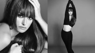 Penelope Cruz is glam doll in black designer co-ords