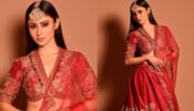 Planning to get married this year? Try Mouni Roy inspired red V-neck special lehenga
