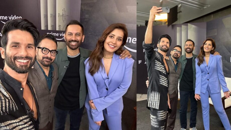 Raashi Khanna's epic selfie with Shahid Kapoor, Raj & DK and Vijay Sethupathi 756797