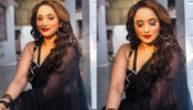 Rani Chatterjee Wishes Makar Sankranti In A Netted Black Saree, See Pics