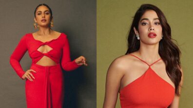 Red Is Clearly The Hottest Actress’ Attire In Bollywood, Check Out Huma Qureshi, Janhvi Kapoor, And More