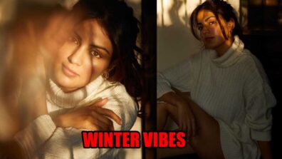 Rhea Chakraborty Gives Winter Vibes In White Turtle Neck Top, Check Photos