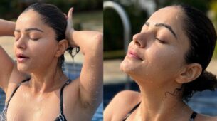 Rubina Dilaik takes sensuous splash in swimming pool, see pics