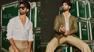 Shahid Kapoor Shows Us How To Suit Up Right In Dark Khaki Blazer And Pant Outfit