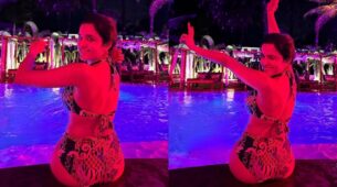 Shirley Setia keeps it sensuous in abstract bikini, says ‘sochti hoon swimming seekh loon’