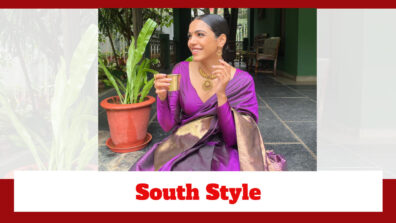 Shriya Pilgaonkar Gets Into A Kanjeevaram Style; Sips South’s Traditional Filter Coffee