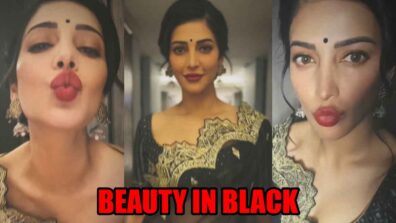 Shruti Haasan Looks Breathtaking In Elegant Black Saree, Fans Lovestruck