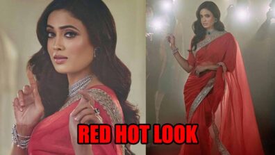 Shweta Tiwari raises heat in hot red saree, see photoshoot snaps