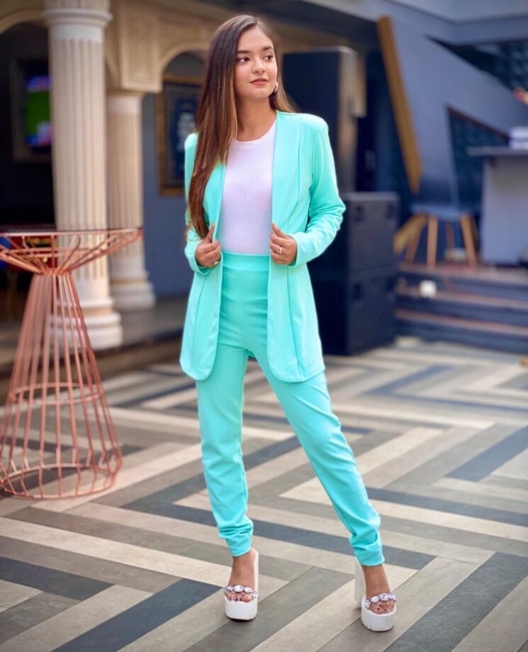 Slay The Vibrant Hue In Preppy Pantsuits Like Actresses Jannat Zubair, Anushka Sen, And Ashi Singh 755452