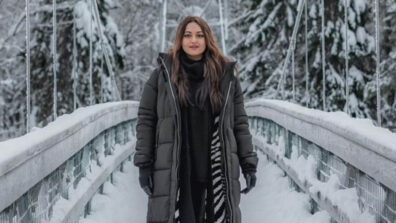 Sonakshi Sinha Serves the Perfect Winter Look In All-Black Long Puffer Jacket And Black boots