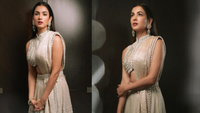 Sonal Chauhan Looks Captivating In Ivory Daydream Lehenga Set