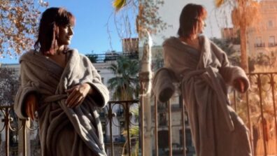 Sriti Jha’s bathrobe swag is unmissable