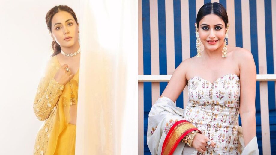 Surbhi Chandna In Strapless Or Hina Khan In Yellow Ruffle: Whose Ethnic Sharara Style Is Your Pick For The Wedding? 755447