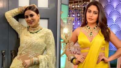 Shraddha Arya VS Surbhi Chandna; Whose Yellow Saree Is Your Favorite?