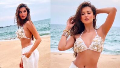 Tara Sutaria Dropped Her Beauty By Wearing A White Bralette Top And White Pants