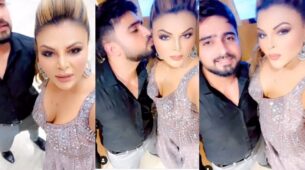 Throwback: Rakhi Sawant Shares A Video With Adil Khan In Silver Sleeveless Embellished Gown