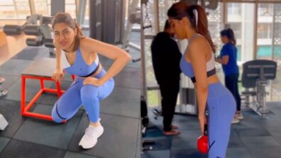 Uff Haye Garmi: Nikki Tamboli bends back like quintessential hottie during workout, see video