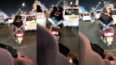 Viral Video: Police Are Searching For Viral Couple On Scooty; Netizens React